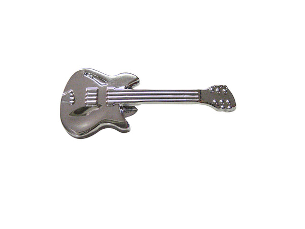 Silver Toned Guitar Musical Instrument Magnet