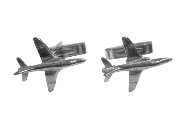 Silver Toned Hawk Plane Cufflinks