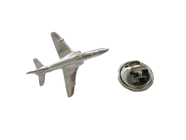 Silver Toned Hawk Plane Lapel Pin
