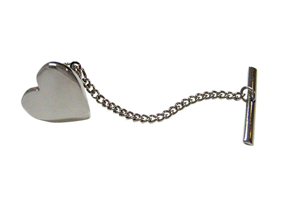 Silver Toned Heart Love Tie Tack