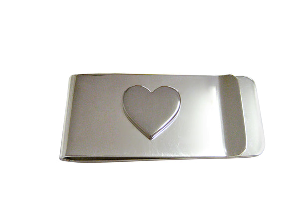 Silver Toned Heart Money Clip
