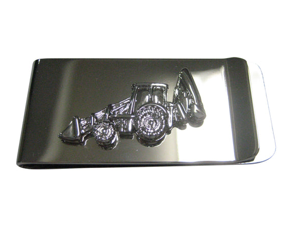 Silver Toned Heavy Machinery Excavator Digger Machine Money Clip