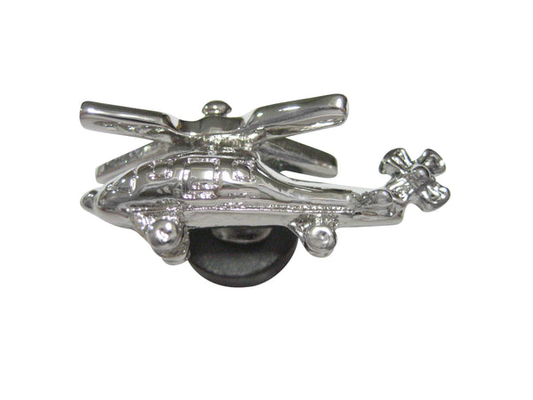 Silver Toned Helicopter Magnet