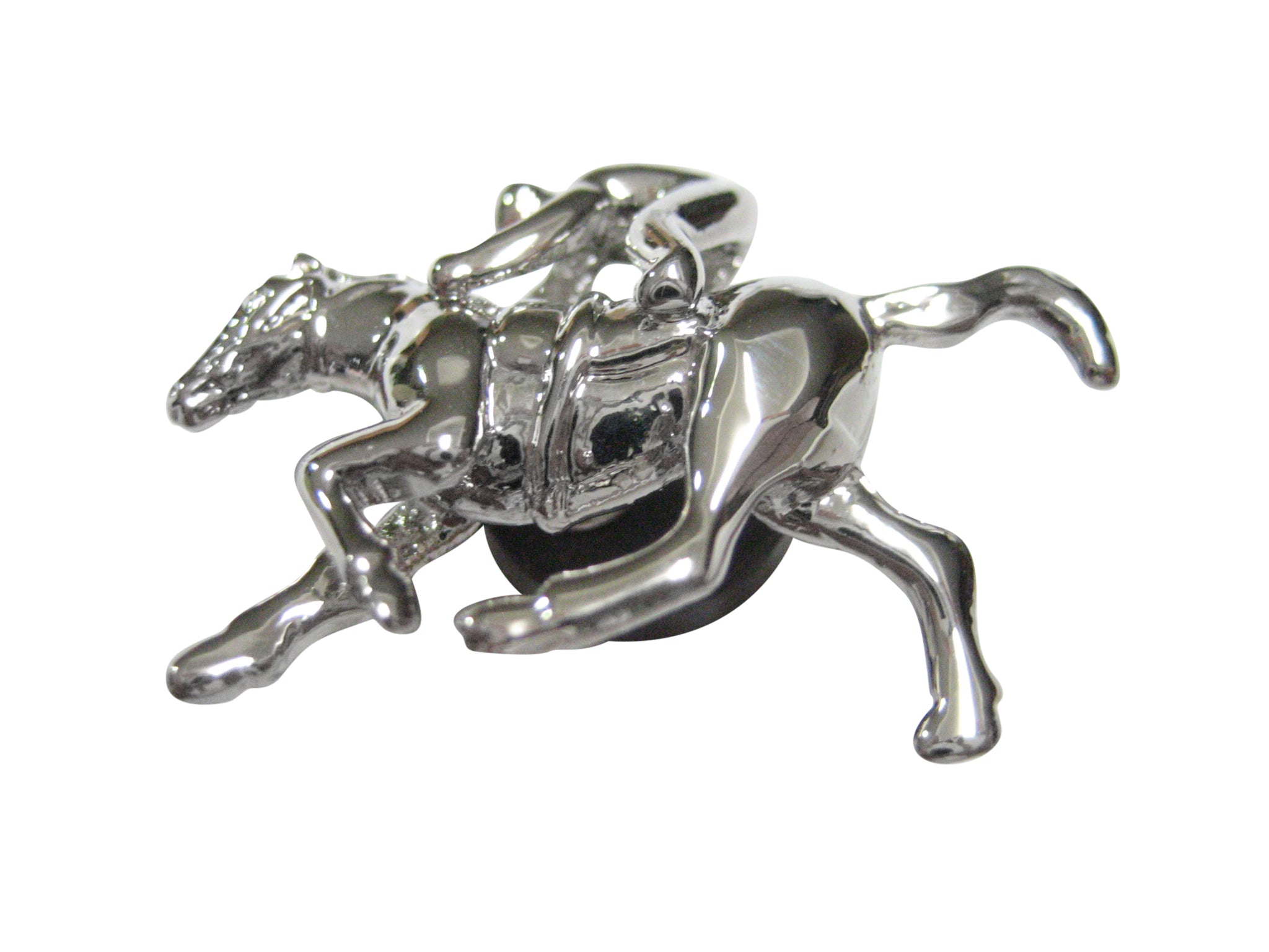 Silver Toned Horse Jockey Pendant Magnet