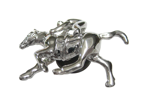 Silver Toned Horse Jockey Pendant Magnet