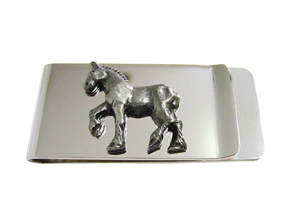 Silver Toned Horse Money Clip