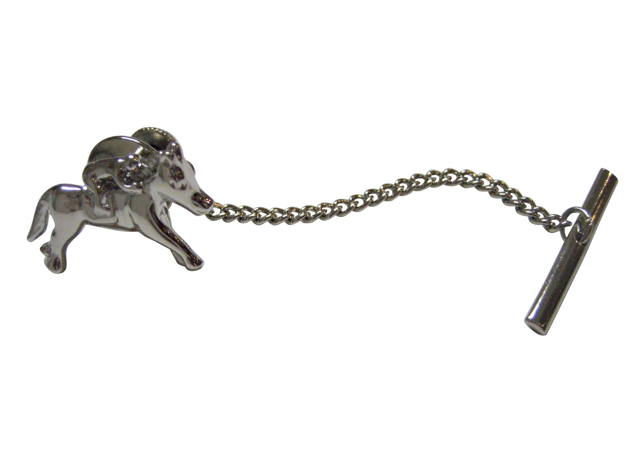 Silver Toned Horse Racing Jockey Tie Tack