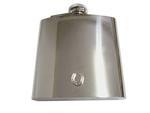 Silver Toned Horse Shoe 6 Oz. Stainless Steel Flask