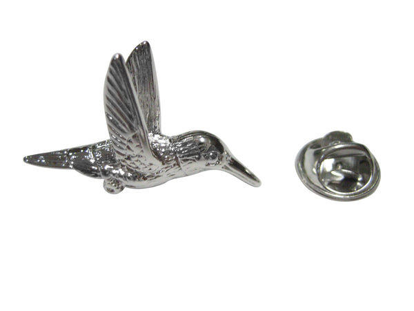 Silver Toned Hummingbird Lapel Pin