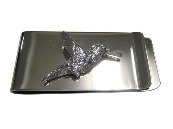 Silver Toned Hummingbird Money Clip