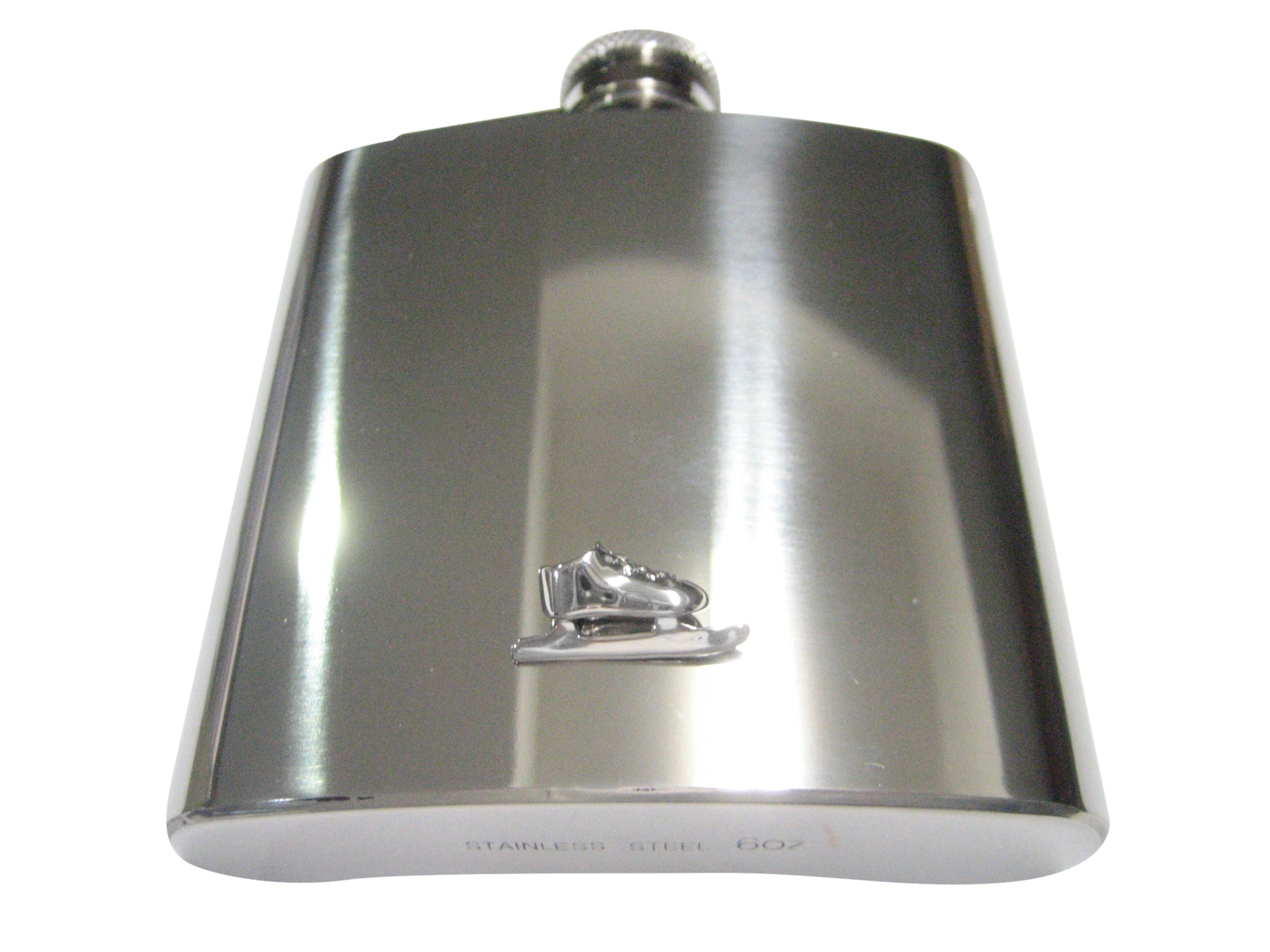 Silver Toned Ice Skating Skates 6oz Flask