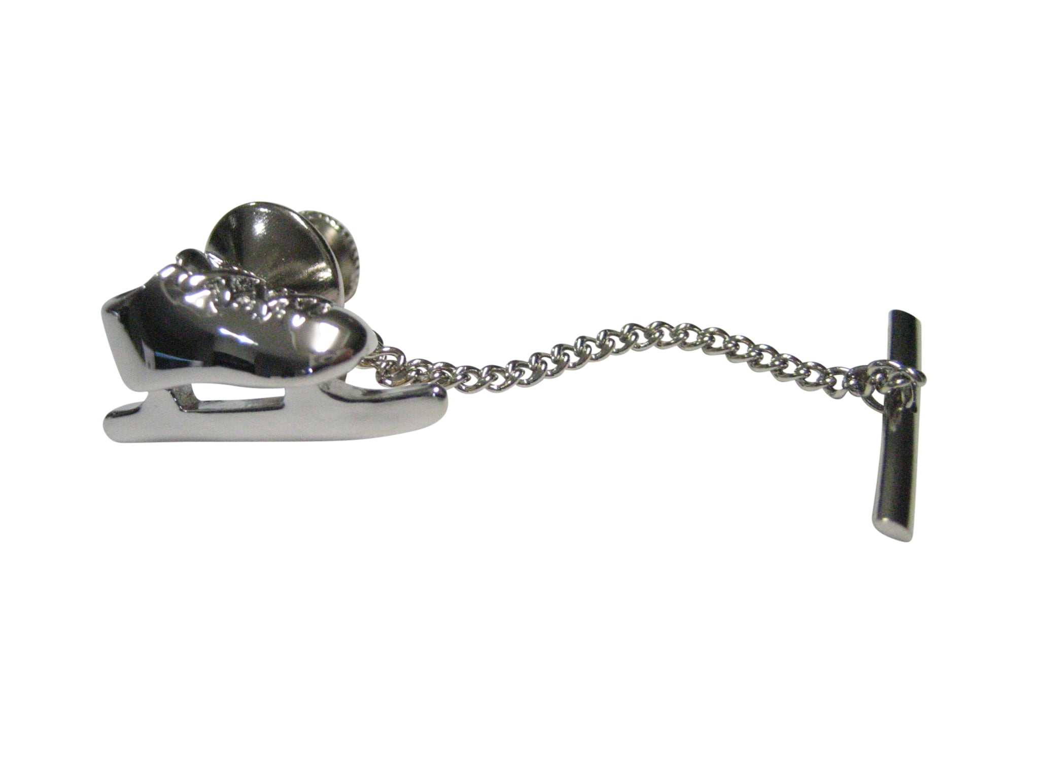 Silver Toned Ice Skating Skates Tie Tack