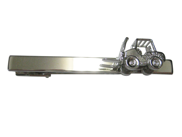 Silver Toned Industrial Warehouse Forklift Tie Clip