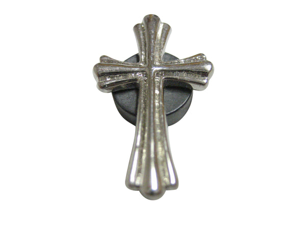 Silver Toned Intricately Detailed Cross Magnet