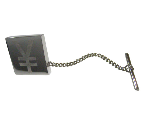 Silver Toned Japanese Yen Currency Sign Tie Tack