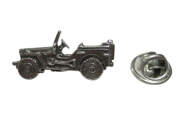 Silver Toned Jeep Car Lapel Pin