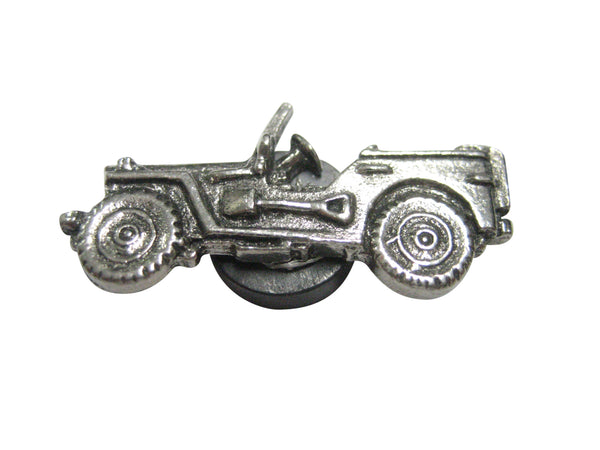 Silver Toned Jeep Car Magnet