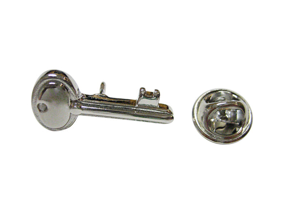 Silver Toned Key Lapel Pin