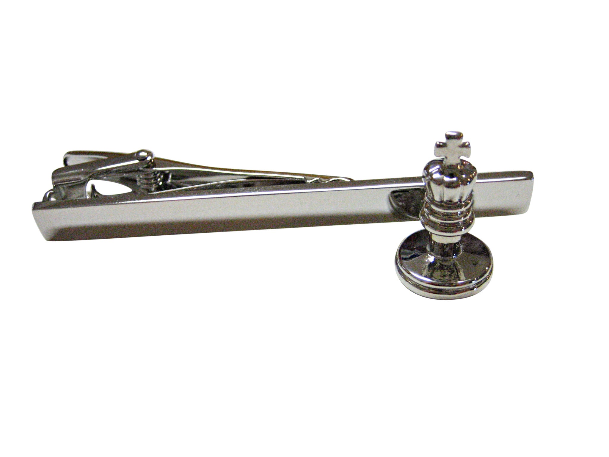 King Chess Piece Pendant Square Tie Clip