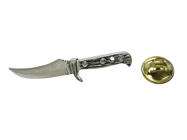 Silver Toned Knife Lapel Pin