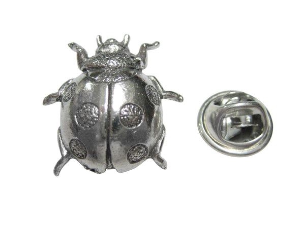 Silver Toned Ladybug Bug Insect Lapel Pin