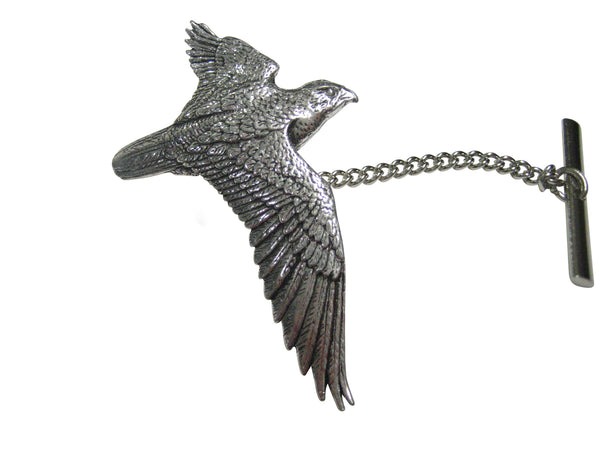 Silver Toned Large Falcon Bird Tie Tack