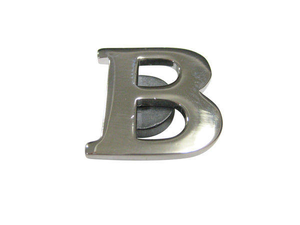 Silver Toned Letter B Monogram Magnet