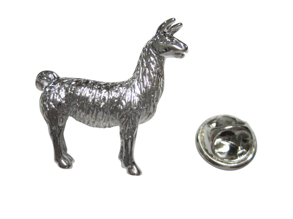 Silver Toned Llama Lapel Pin