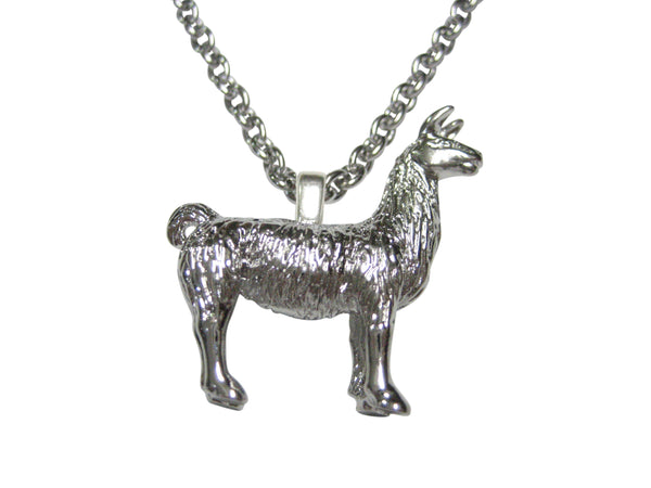 Silver Toned Llama Pendant Necklace