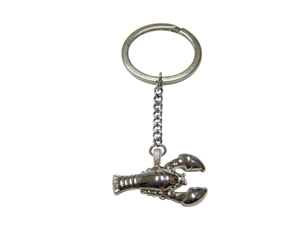 Silver Toned Lobster Pendant Keychain