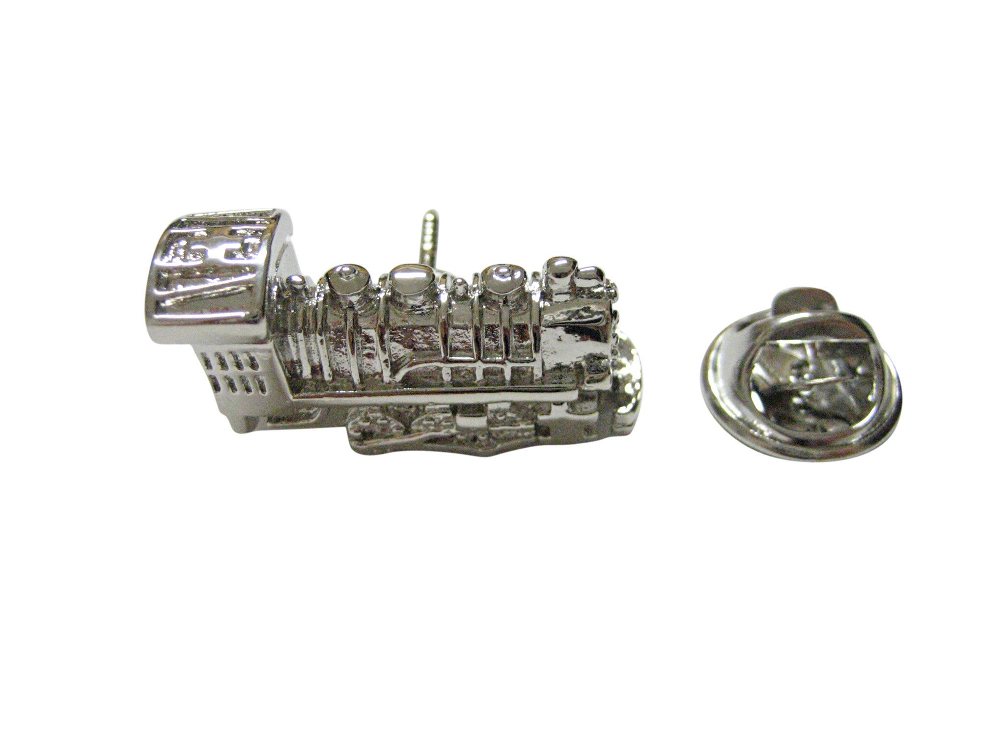Silver Toned Locomotive Train Lapel Pin