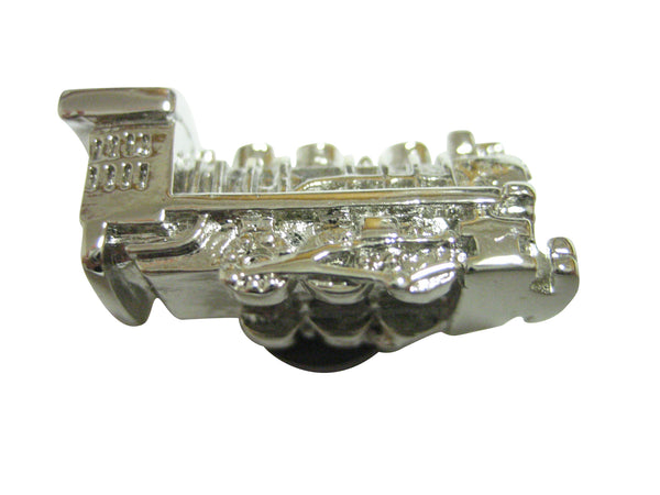 Silver Toned Locomotive Train Magnet