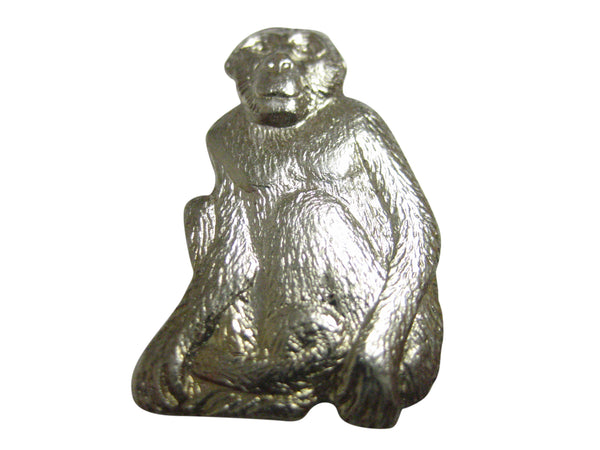 Silver Toned Monkey Magnet