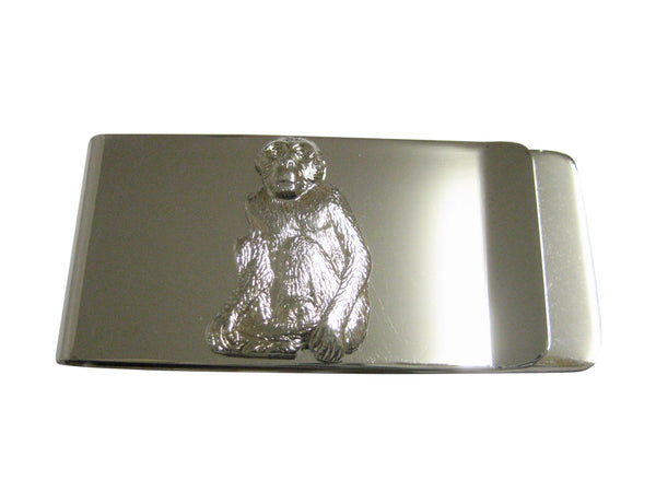 Silver Toned Monkey Pendant Money Clip