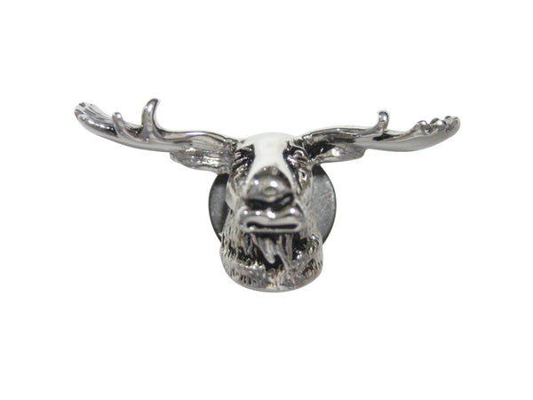 Silver Toned Moose Head Magnet
