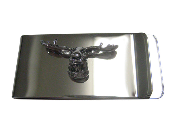Silver Toned Moose Head Money Clip