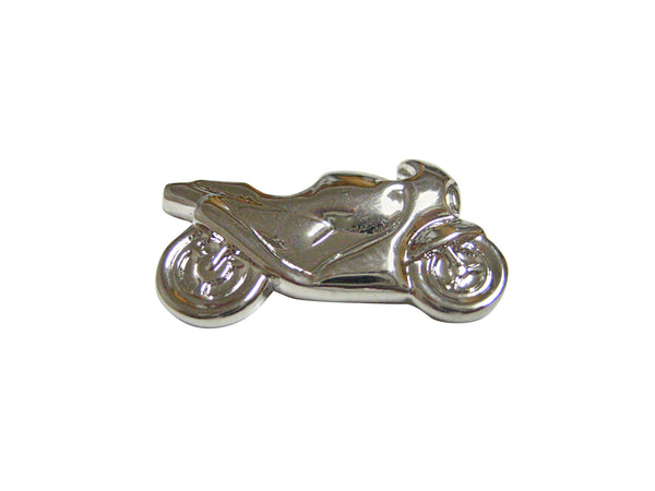 Silver Toned Motorcycle Magnet