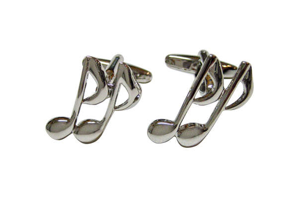 Silver Toned Musical Notes Cufflinks