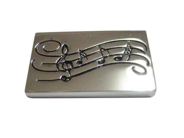 Silver Toned Musical Sheet Magnet