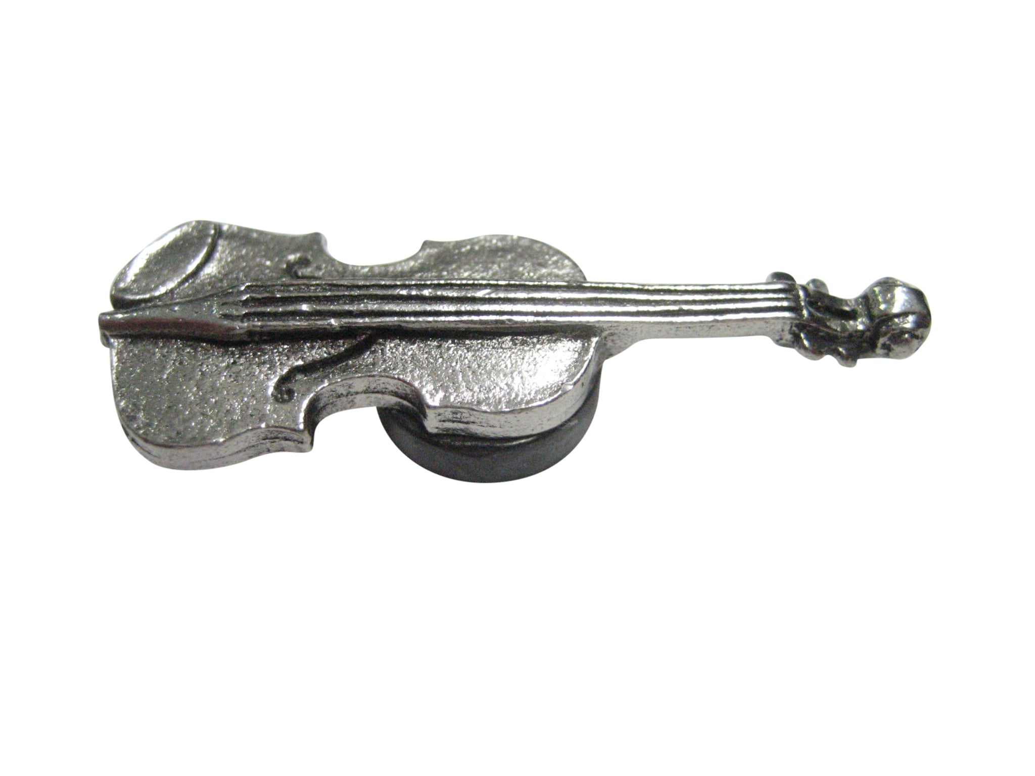 Silver Toned Musical Violin Instrument Magnet
