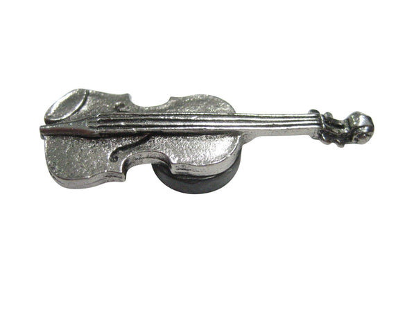 Silver Toned Musical Violin Instrument Magnet