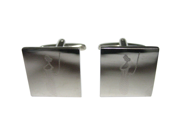 Silver Toned Nepenthes Pitcher Carnivorous Plant Cufflinks