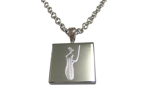 Silver Toned Nepenthes Pitcher Carnivorous Plant Pendant Necklace