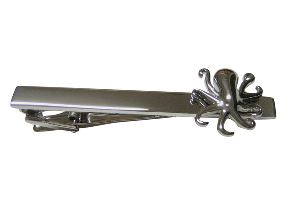 Silver Toned Octopus Square Tie Clip