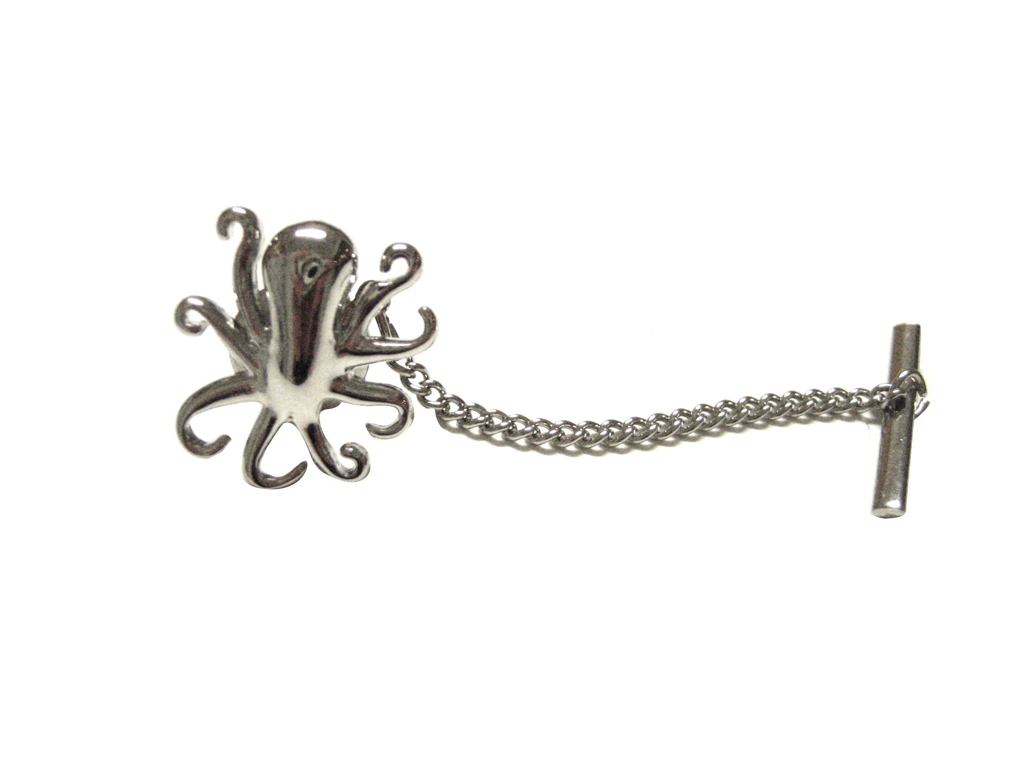 Silver Toned Octopus Tie Tack
