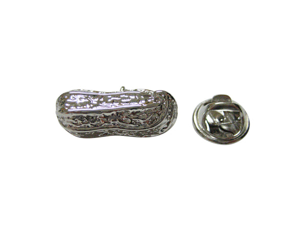 Silver Toned Peanut Lapel Pin