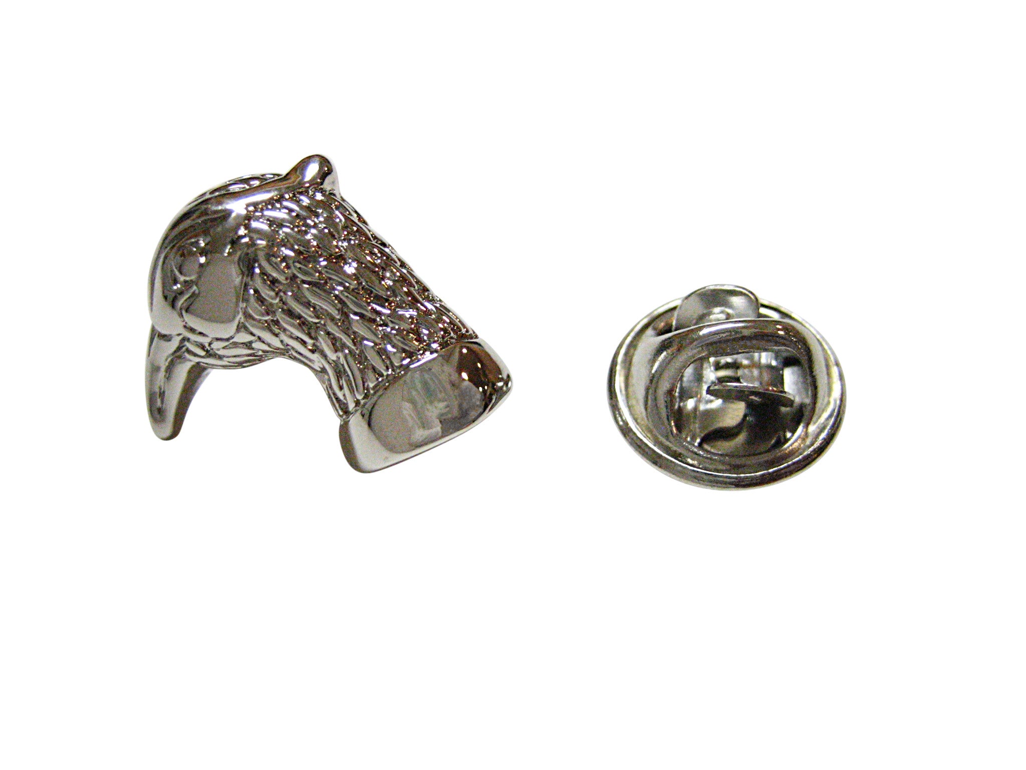 Silver Toned Pheasant Bird Head Lapel Pin