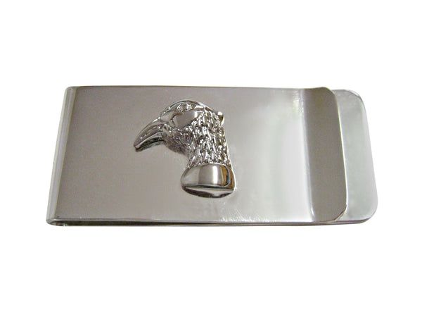 Silver Toned Pheasant Bird Head Money Clip