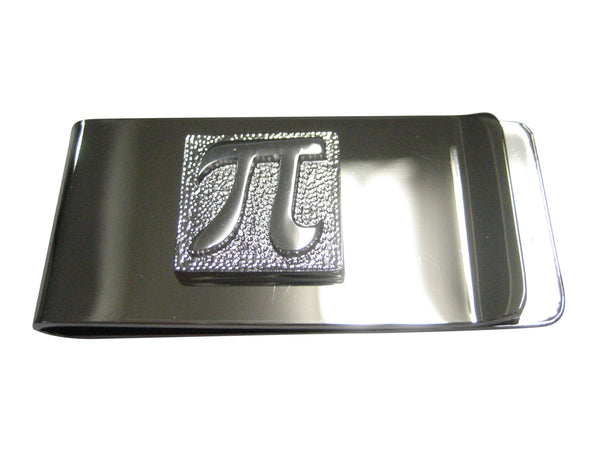 Silver Toned Pi Symbol Money Clip