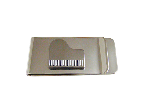 Silver Toned Piano Musical Instrument Money Clip